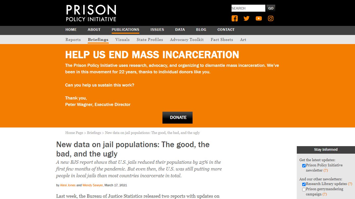 New data on jail populations: The good, the bad, and the ugly | Prison ...